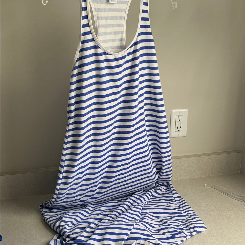 Tommy Bahama Light Blue and White Striped Dress